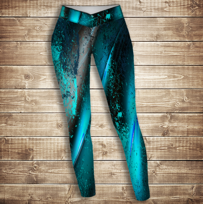 Лосини 3D-Blue Dark ВСІ Розміри Преміум тканина