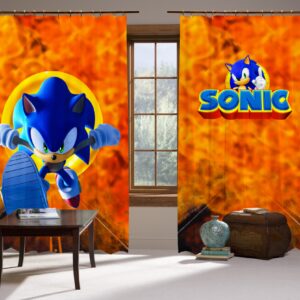 Штори 3D Сонік і вогонь