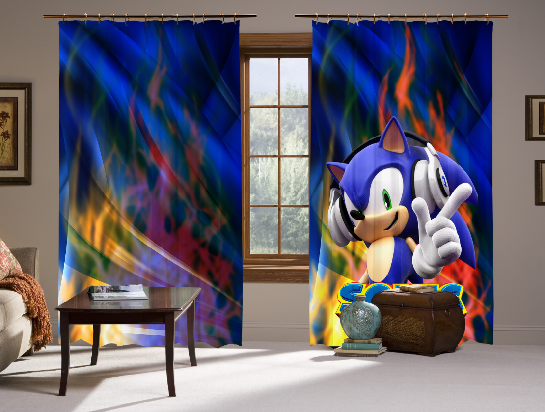 Штори 3D Сонік музика