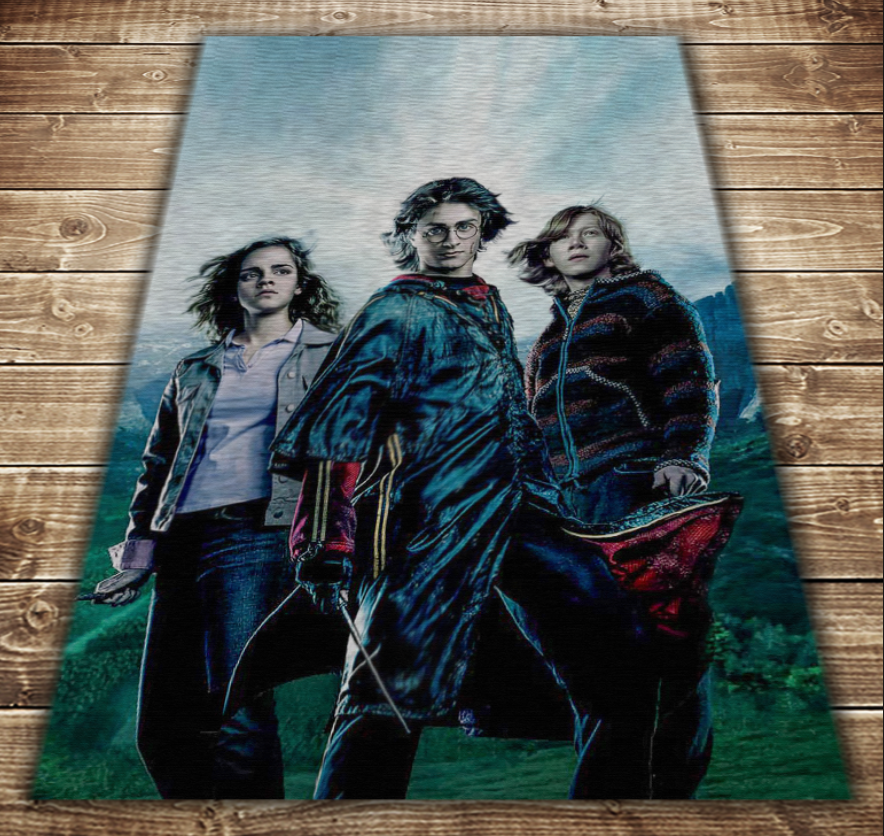 Плед з 3D принтом-Гаррі Поттер і друзі 150х200 см.