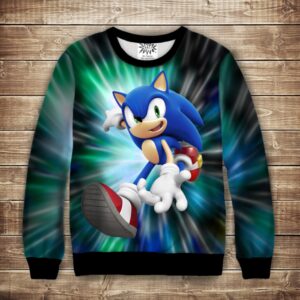 Світшот з 3D принтом-Сонік Go ВСІ Розміри Преміум тканина