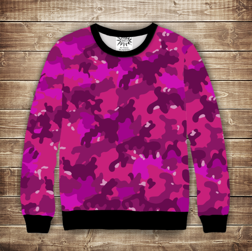 Світшот 3D-Pink camuflage ВСІ Розміри Преміум тканина