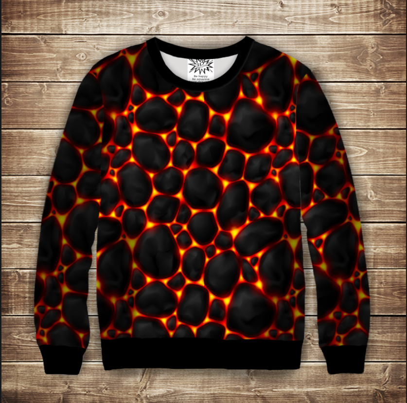 Світшот 3D-Магма ВСІ Розміри Преміум тканина