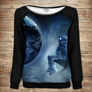 Жіночий реглан з 3D принтом- Астронавт ВСІ Розміри Преміум тканина