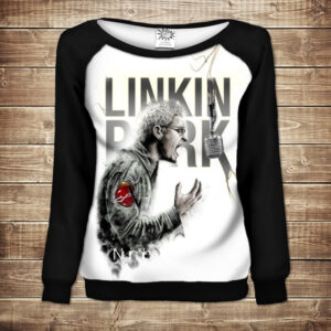 Жіночий світшот - реглан з відкритими плечима з 3D принтом-NUMB LINKIN PARK ВСІ Розміри Преміум тканина