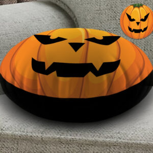 Кругла подушка-пуфік з 3D принтом Halloween fase