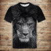 Футболка 3D Лев морда ( Дитячі і дорослі ) ВСІ Розміри Преміум тканина