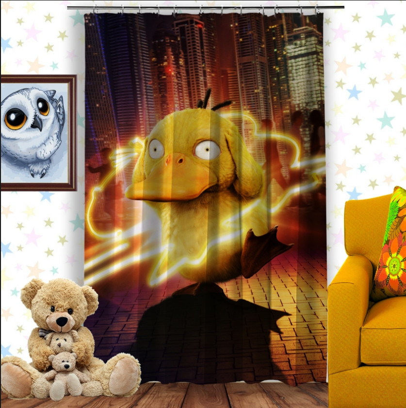 Штора 3D з принтом-Покемон Пси Даг