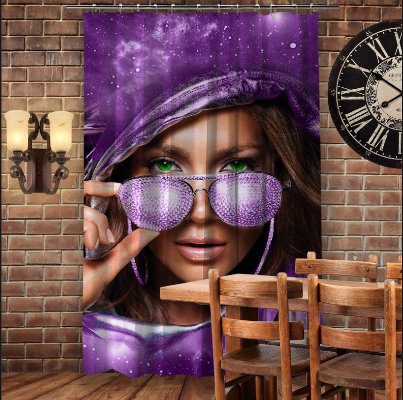 Штора 3D з принтом-Джей Ло