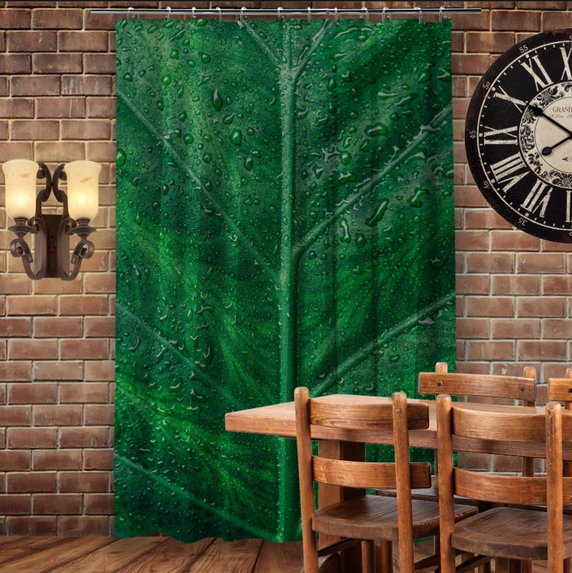 Штора 3D з принтом-Лист