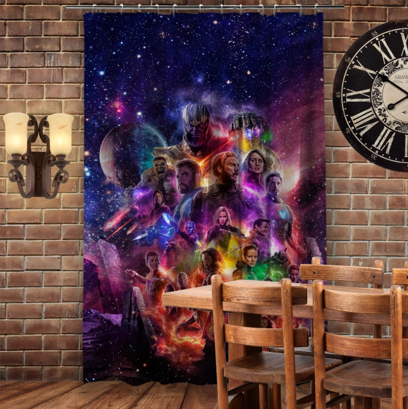 Штора 3D з принтом-Marvel endgame Всі герої