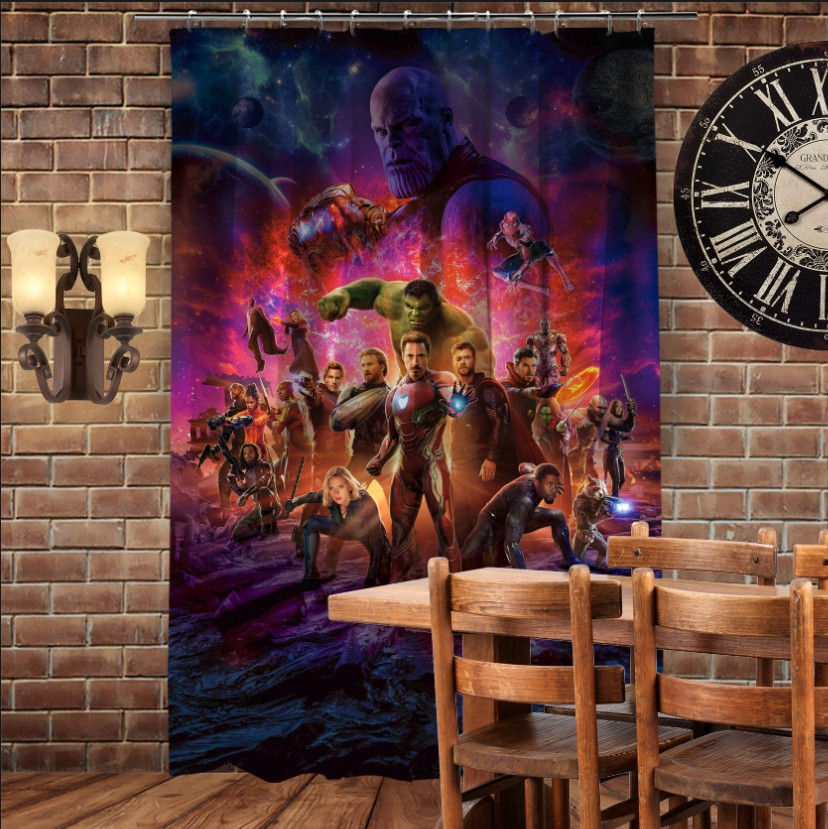Штора 3D з принтом-Mесники Avengers Endgame