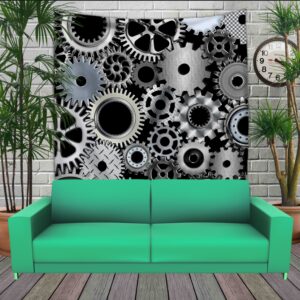 Панно тапестрі (гобелен)з 3D з принтом Механіка Деталі