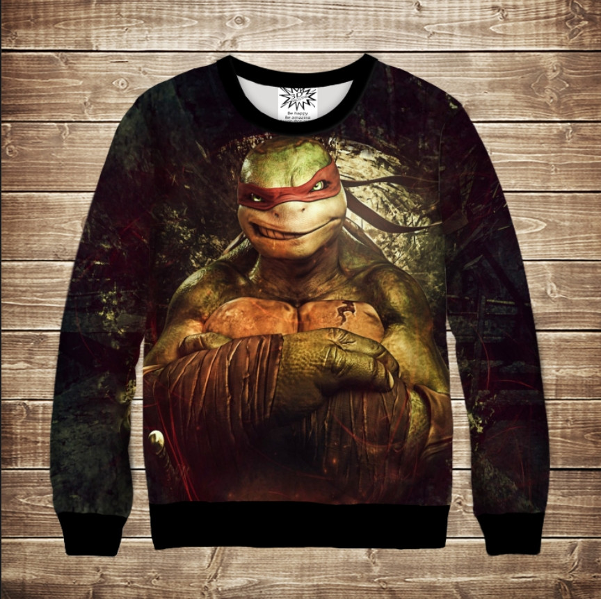 Світшот 3D Рафаель Ниндзя ВСІ Розміри Преміум тканина