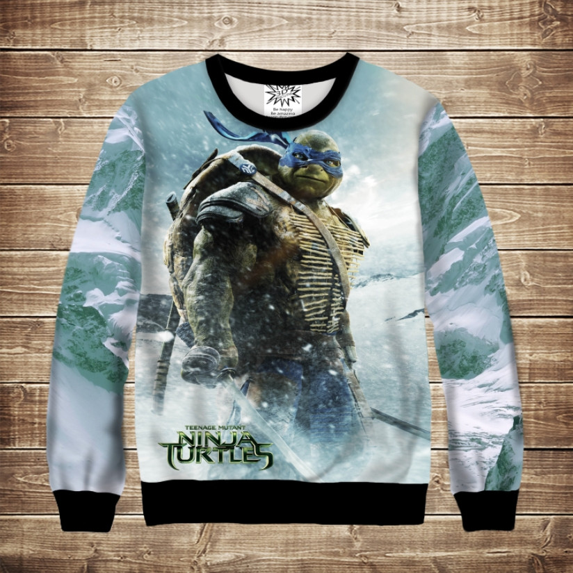 Світшот 3D Леонардо Черепашка Ніндзя ВСІ Розміри Преміум тканина