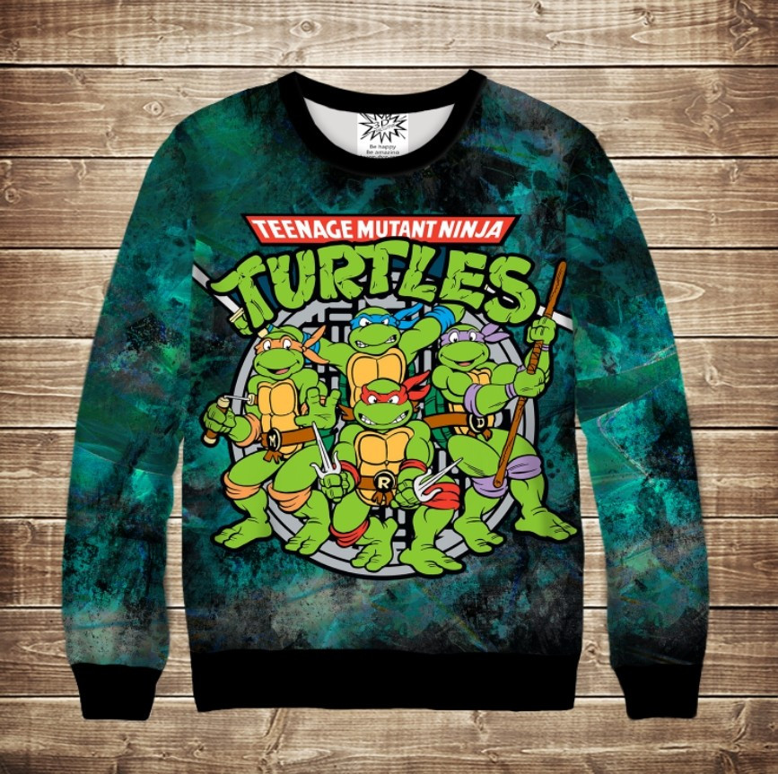 Світшот 3D Turtles ВСІ Розміри Преміум тканина