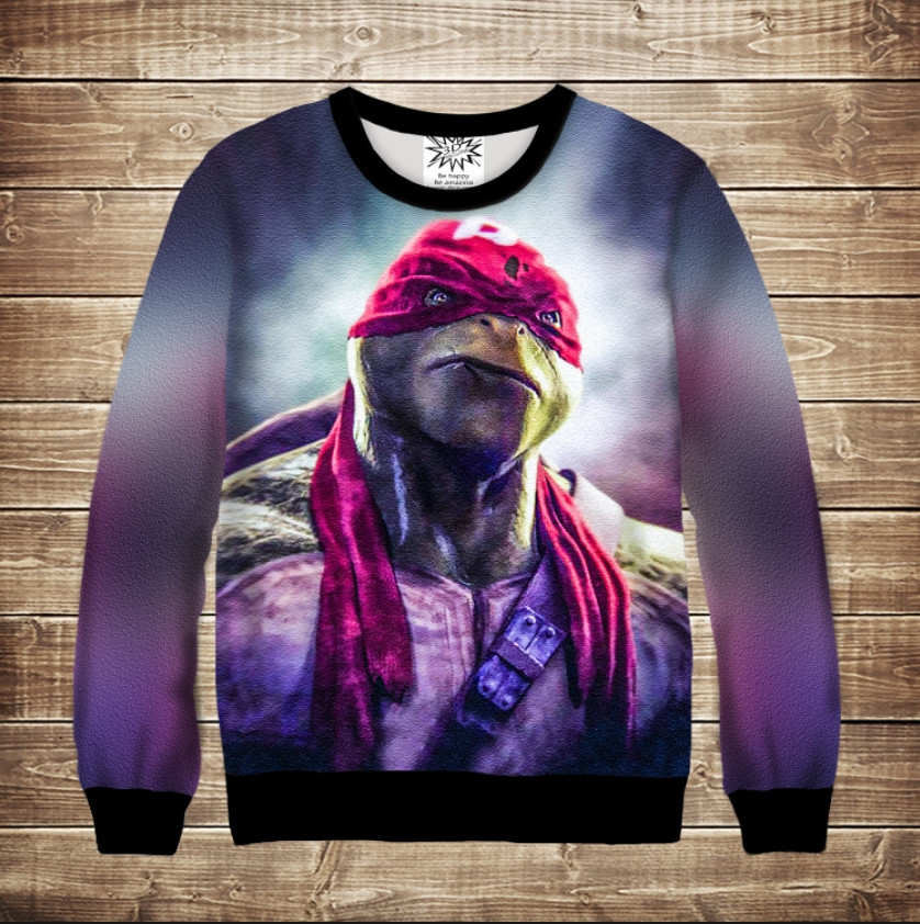 Світшот 3D Черепашка Ніндзя Рафаель ВСІ Розміри Преміум тканина