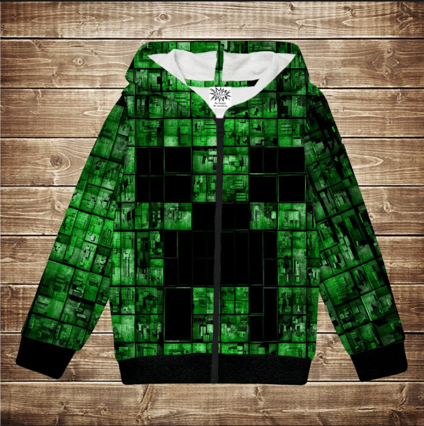 Худі з принтом 3D Minecraft my life/ Creeper ВСІ Розміри Преміум тканина