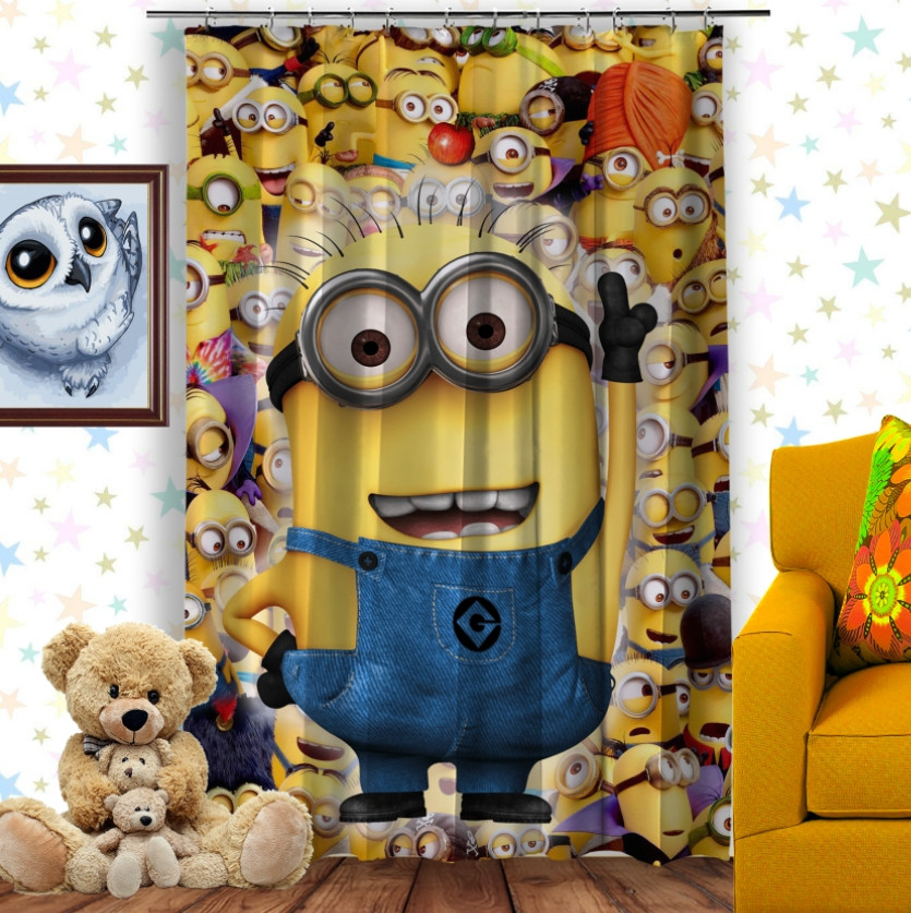 Штора 3D з принтом Забавні посіпаки