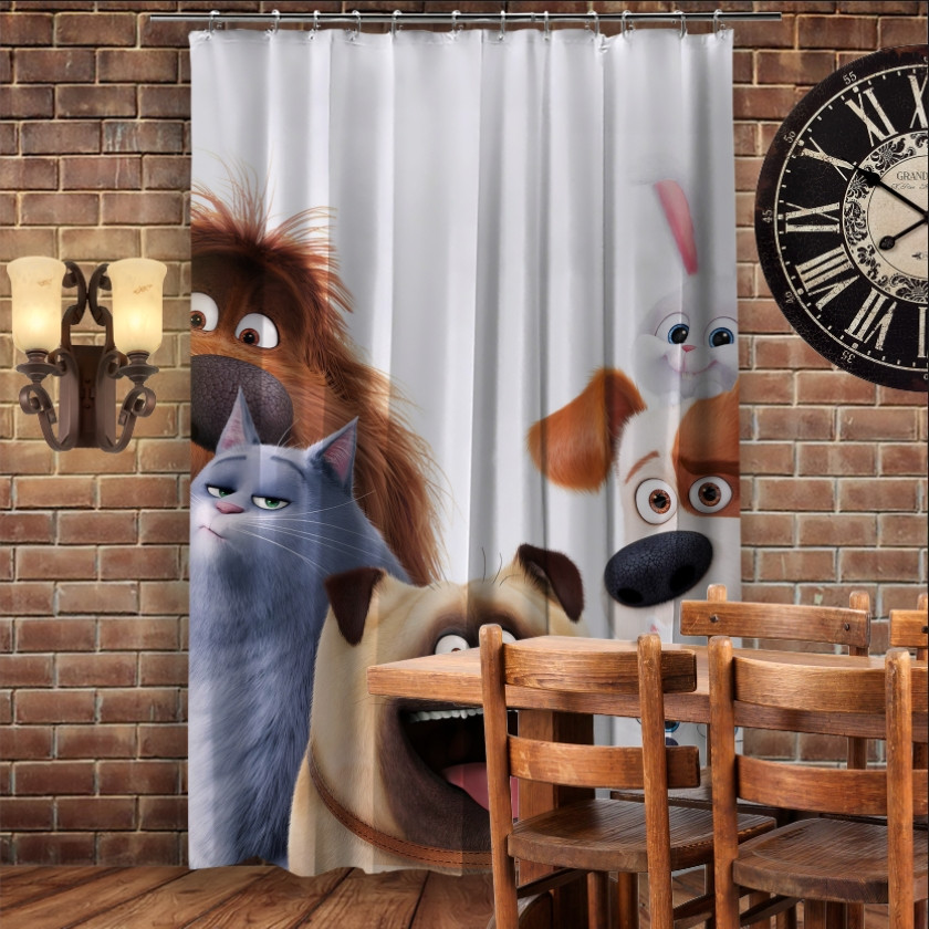 Штора 3D з принтом Секрети домашніх улюбленців