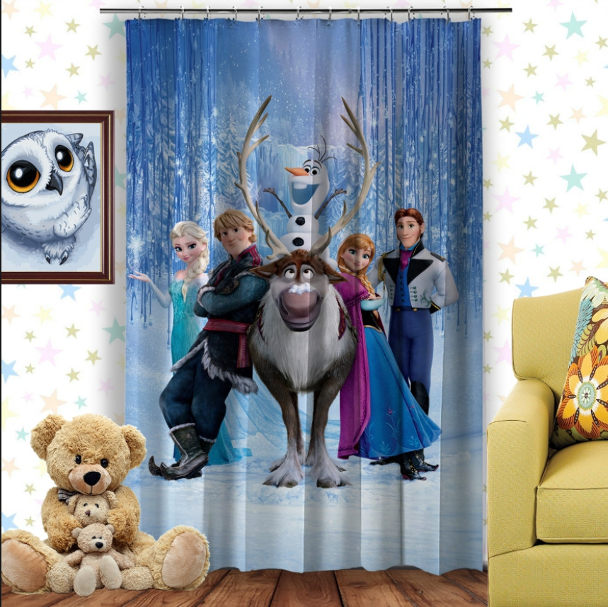Штора 3D з принтом-Frozen. Холодне серце Всі герої