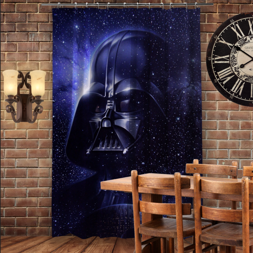 Штора 3D з принтом- Дарт Вейдер Нічний космос