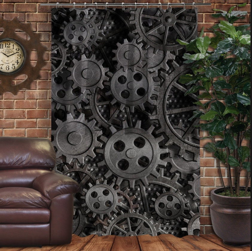 Штора 3D з принтом-Дарк Стимпанк