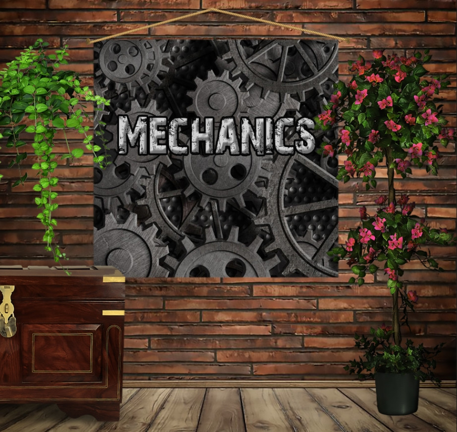 Мобільна картина-постер (гобелен)на тканині з 3D з принтом Дарк Стимпанк