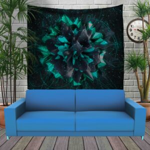 Панно тапестрі (гобелен)з 3D з принтом Flower plazma