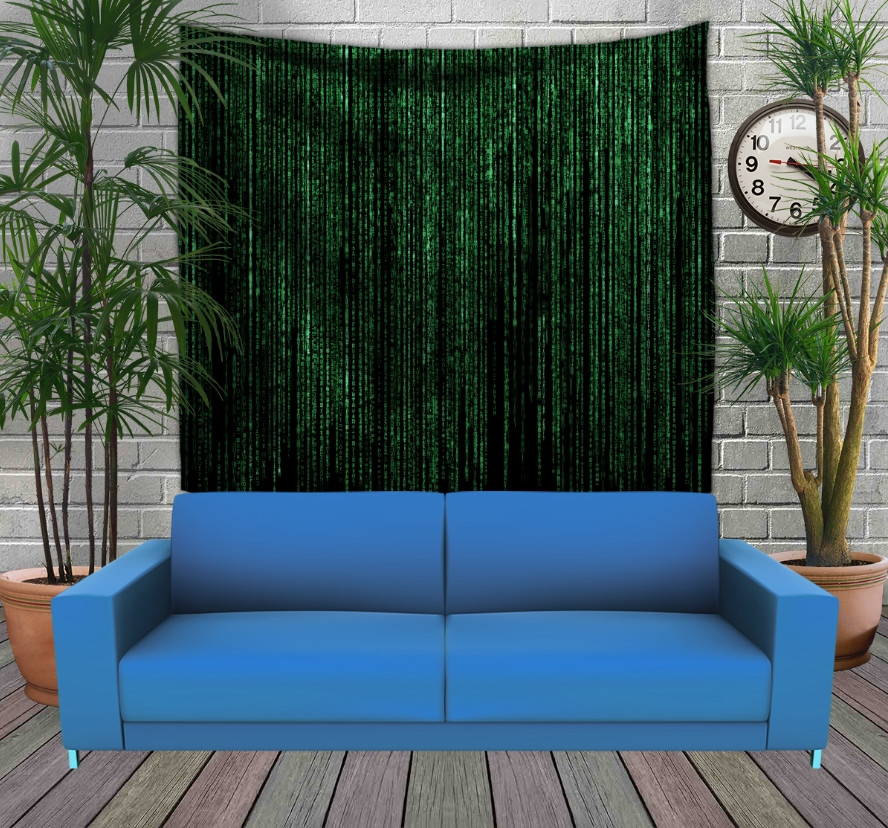 Панно тапестрі (гобелен)з 3D з принтом Matrix