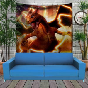 Панно тапестрі (гобелен)з 3D з принтом Покемон Чаризард