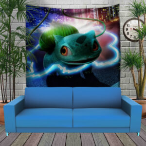 Панно тапестрі (гобелен)з 3D з принтом Покемон Бульбозавр