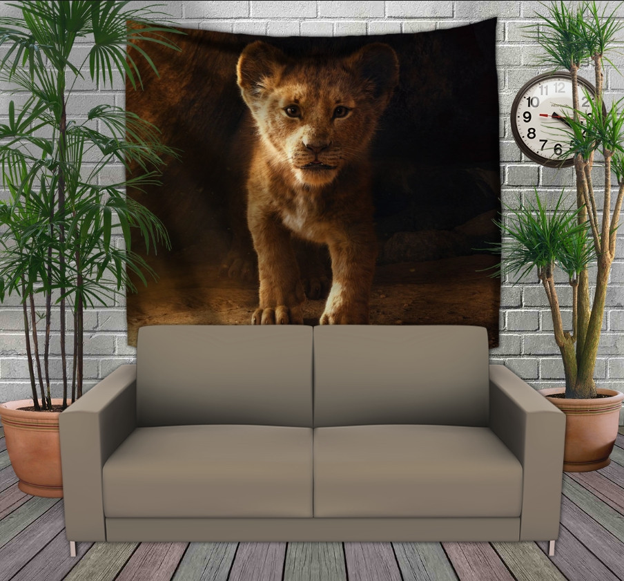 Панно тапестрі (гобелен)з 3D з принтом Сімба Король Лев