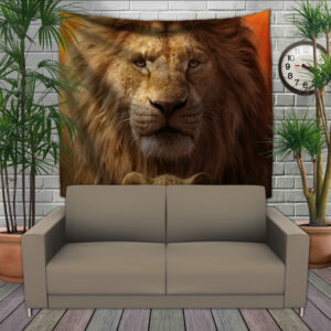 Панно тапестрі (гобелен)з 3D з принтом Сімба і Муфаса. Королі Прайду