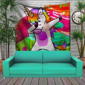 Панно тапестрі (гобелен)з 3D з принтом Unicorn Dab
