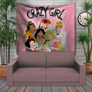 Панно тапестрі (гобелен)з 3D з принтом Crazy princess