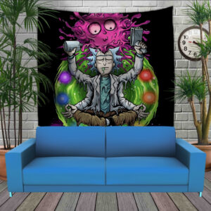 Панно тапестрі (гобелен)з 3D з принтом Рік і Морті Дзен
