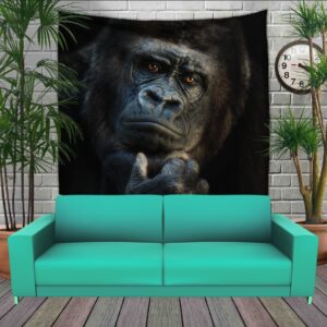 Панно тапестрі (гобелен)з 3D з принтом Мудра Горила