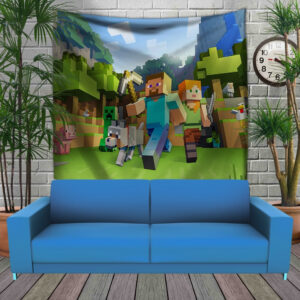 Панно тапестрі (гобелен)з 3D з принтом Minecraft classic