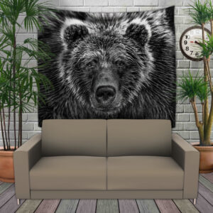 Панно тапестрі (гобелен)з 3D з принтом Ведмідь Графіка