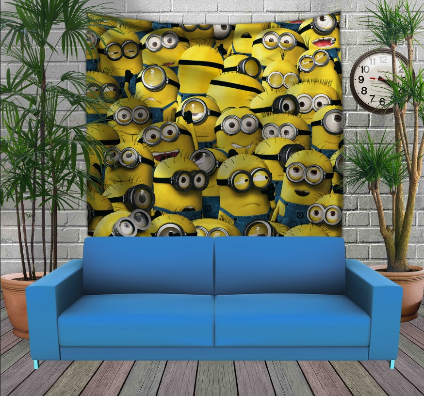 Панно тапестрі (гобелен)з 3D з принтом All Minions