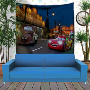 Панно тапестрі (гобелен)з 3D з принтом Cars Макуін і Метр-Тачки