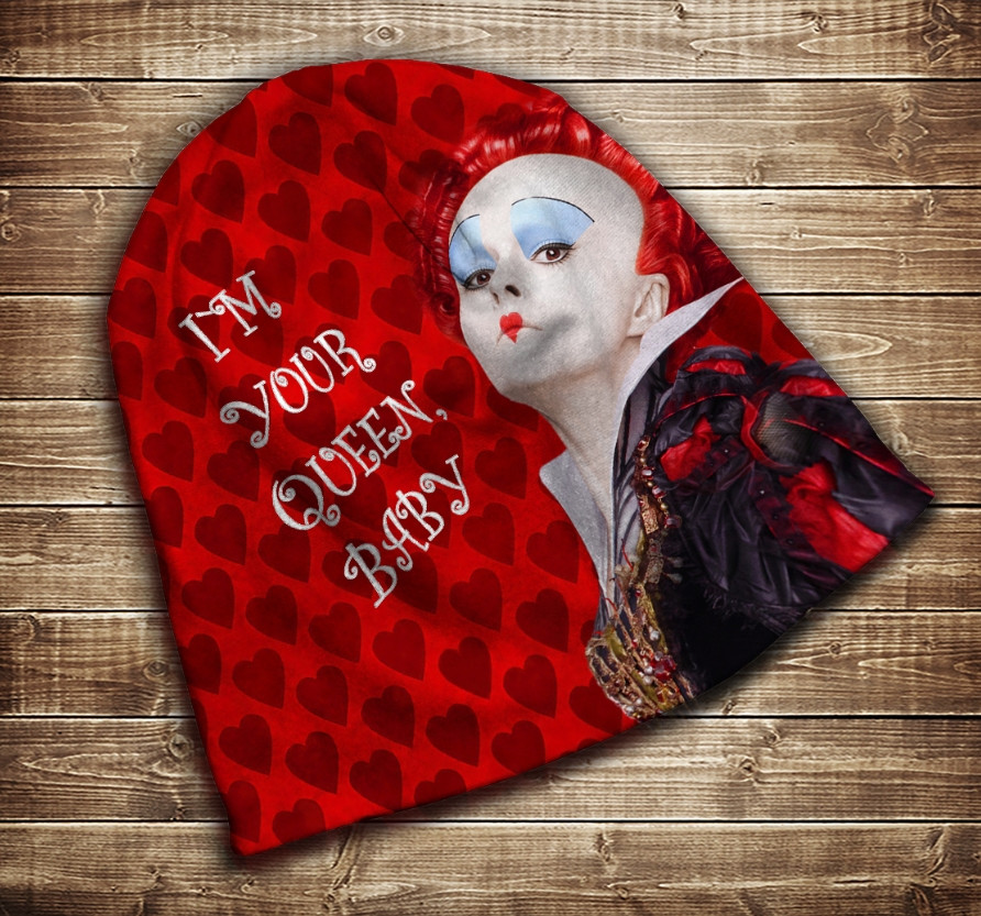 Шапка з 3D принтом-Чирвова королева Всі розміри