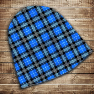 Шапка з 3D принтом-Шотландська клітинка тартан синя Всі розміри. Всі сезони ВСІ Розміри