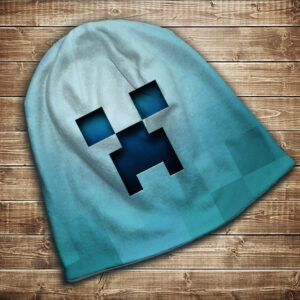 Шапка з 3D принтом-Minecraft /Майнкрафт BLUE Всі розміри