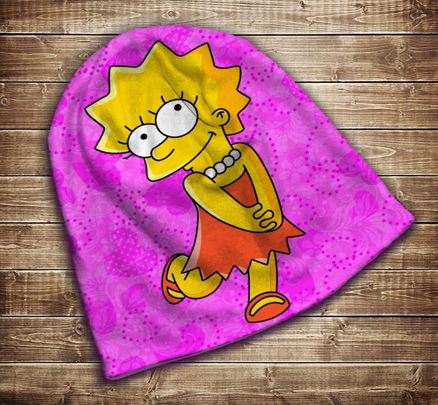 Шапка з 3D принтом-Ліза Сімпсон Всі розміри