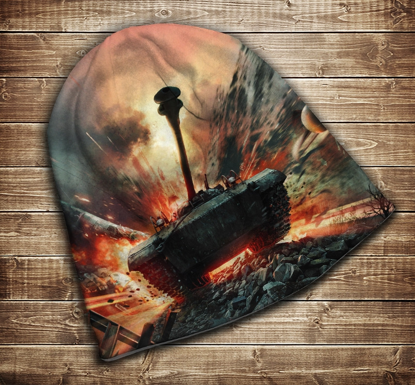 Шапка з 3D принтом-War Thunder. Tank Всі розміри