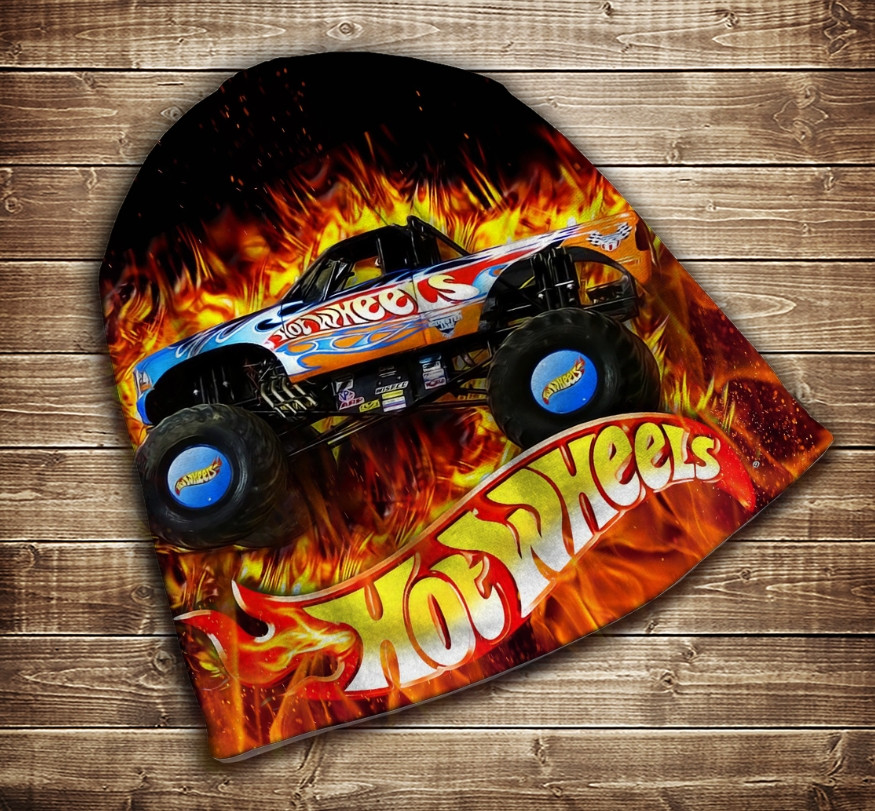 Шапка з 3D принтом-Нot wheels 2 Всі розміри