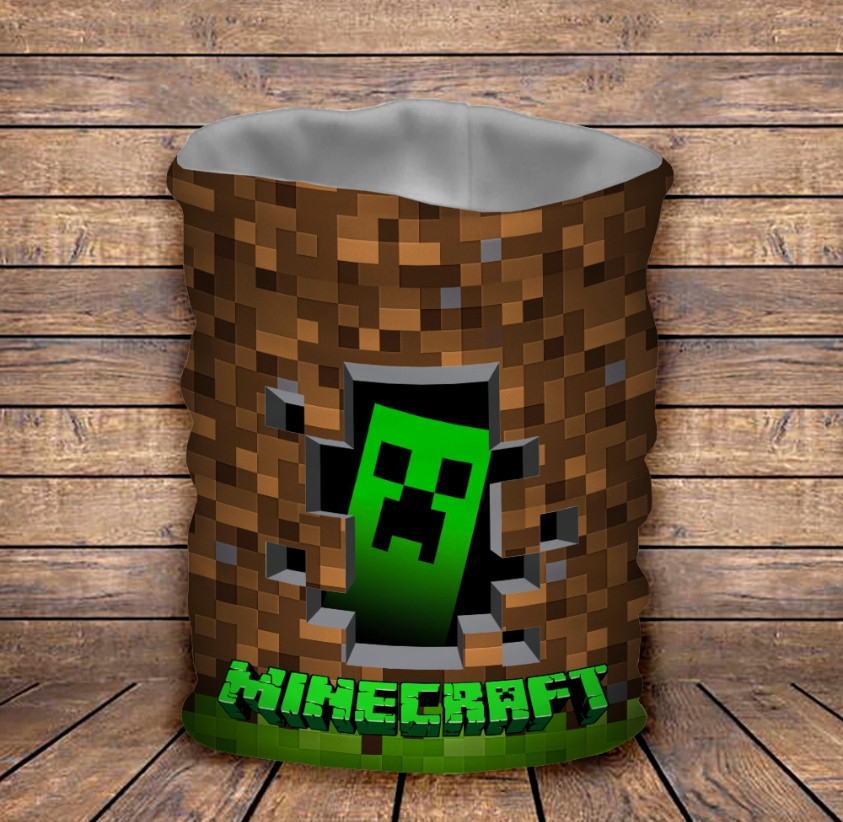 Баф з 3D принтом Minecraft Logo ВСІ Розміри