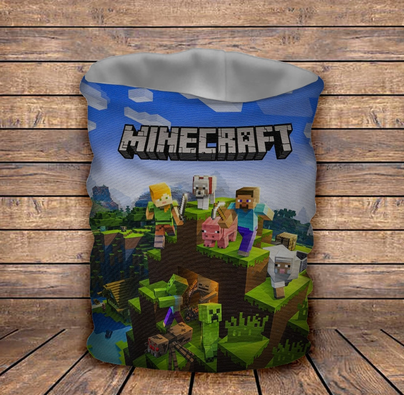 Баф з 3D принтом Майнкрафт на горі ВСІ Розміри